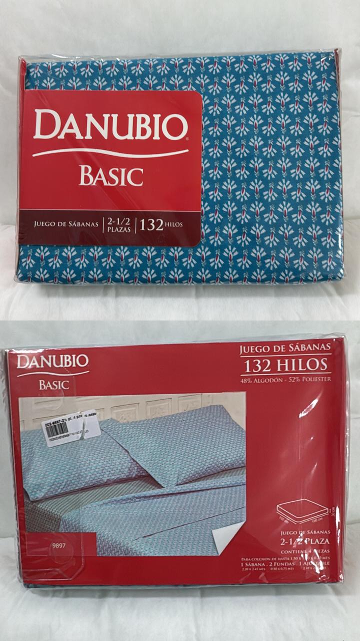 Sabanas Danubio Basic 132 hilos - 2 ½ plaza. - Imagen 3