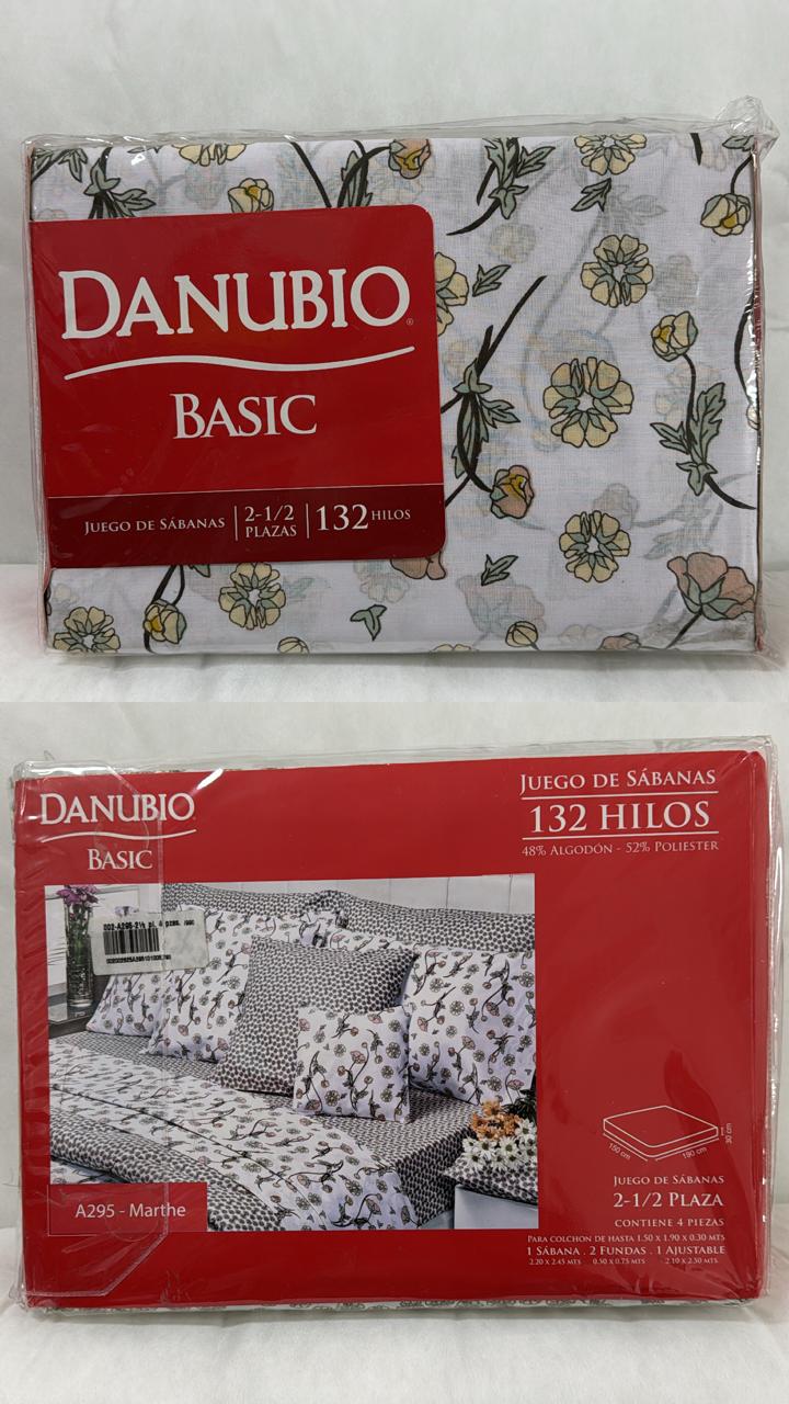 Sabanas Danubio Basic 132 hilos - 2 ½ plaza. - Imagen 4