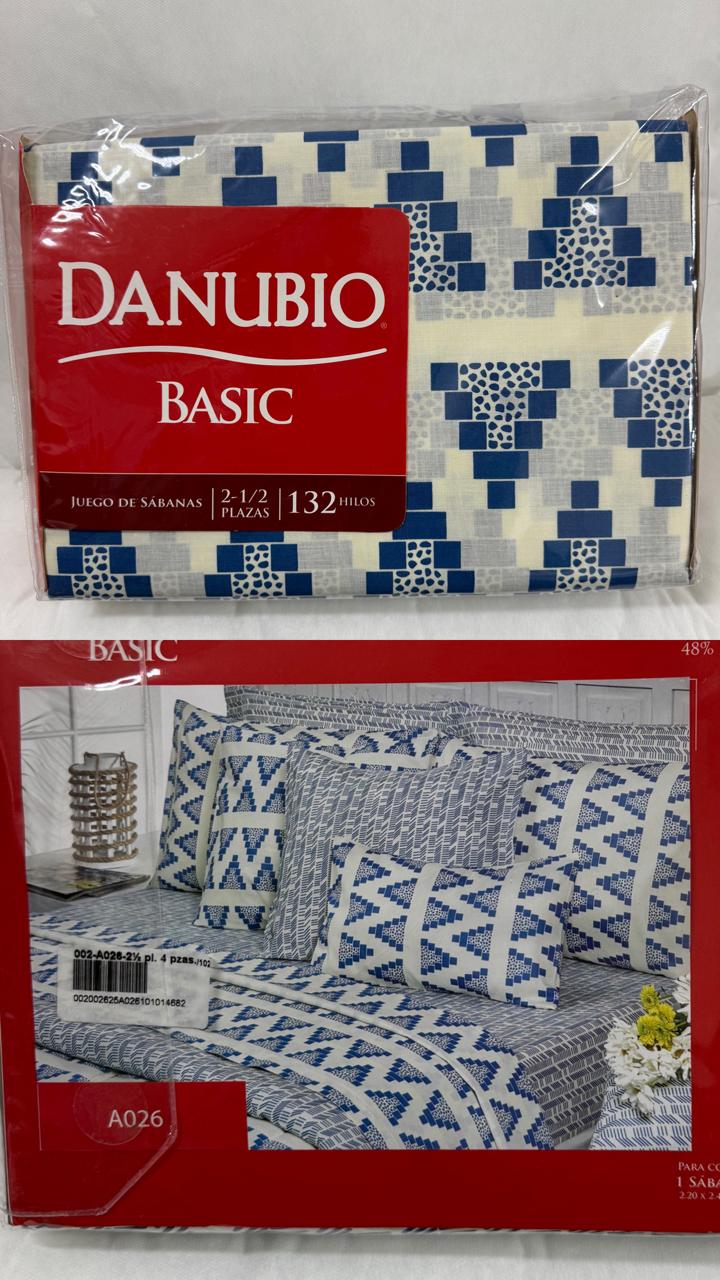 Sabanas Danubio Basic 132 hilos - 2 ½ plaza. - Imagen 2