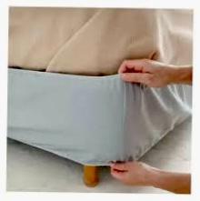 CUBRE SOMMIER TUSOR - GRIS LISO. - Imagen 3