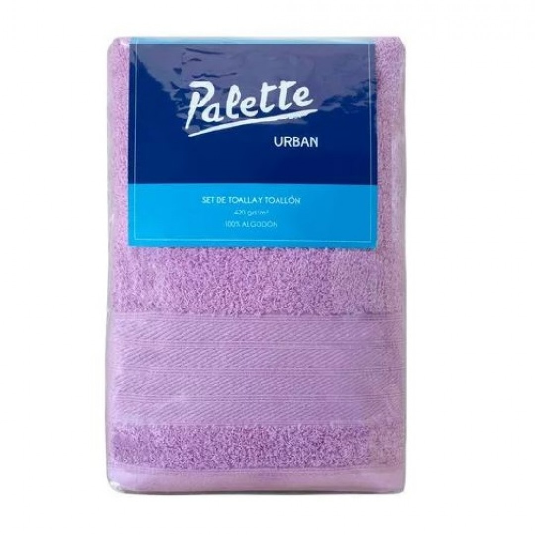 JUEGO DE TOALLA Y TOALLÓN 420 grm. - PALETTE. - Imagen 3