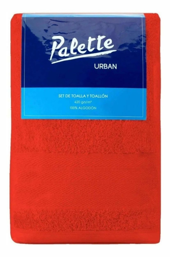JUEGO DE TOALLA Y TOALLÓN 420 grm. - PALETTE. - Imagen 2